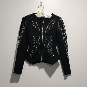 Black Embellished Women's Jacket